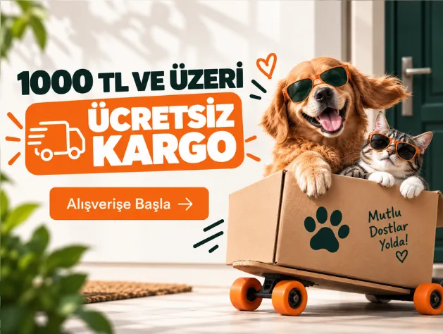 1000 TL ve üzeri siparişlerde ücretsiz kargo